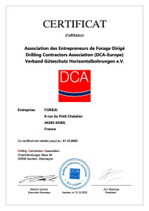 Certificat DCA validité 31 12 2023